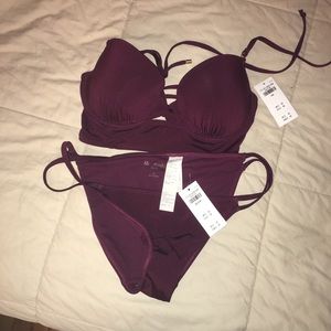 Abercrombie Maroon Bikini NWT
